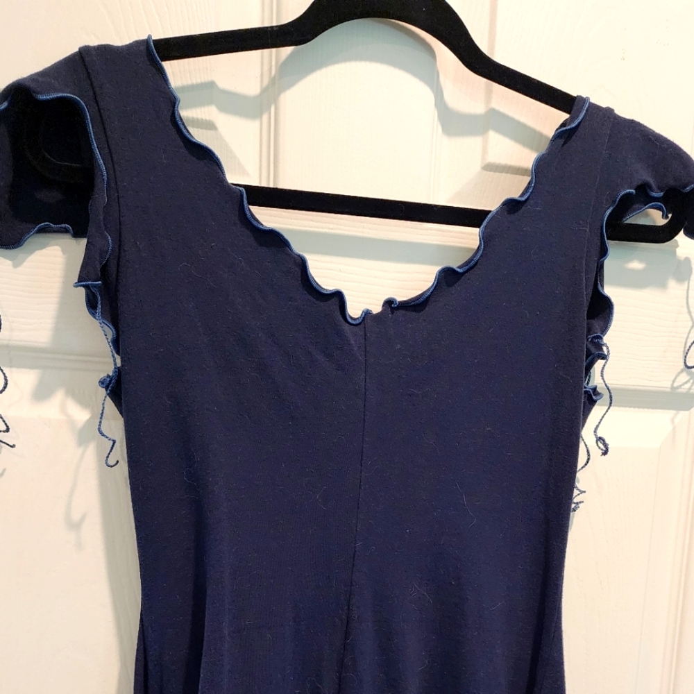 Moresca Pixie Stretch Top Blouse - blue
